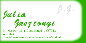 julia gasztonyi business card